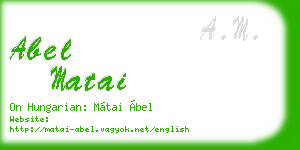 abel matai business card