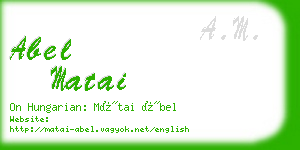 abel matai business card